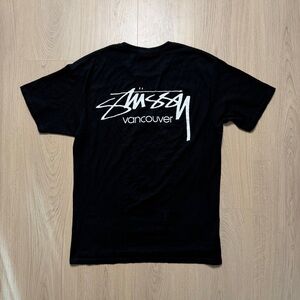 Stussy Vancouver Logo Short Sleeve T-Shirt Mens Medium Black Mexico Regular Fit